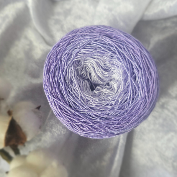 Custom made hand dyed yarn.