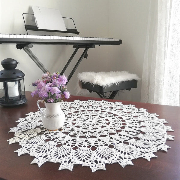 Delicate handmade lace doily to bring an elegant retro mood to your meals
