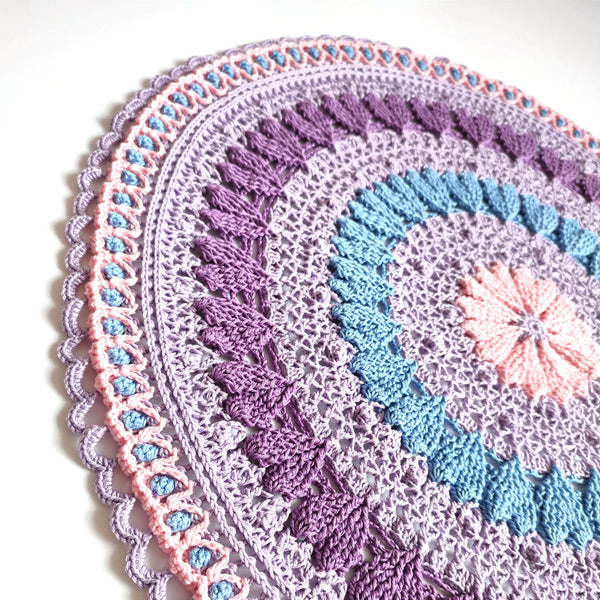 Crochet coffee table tablecloth PDF pattern
