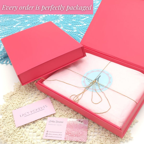 Set of seven round crochet coasters different shade of green each