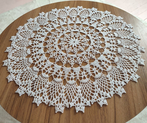 Delicate handmade lace doily to bring an elegant retro mood to your meals