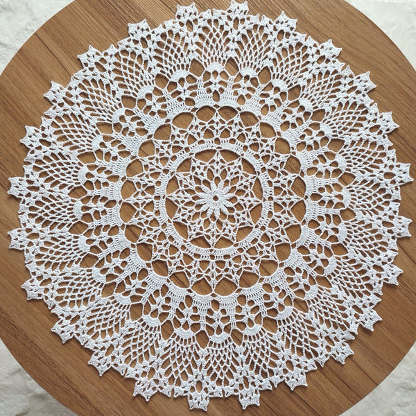 Delicate handmade lace doily to bring an elegant retro mood to your meals