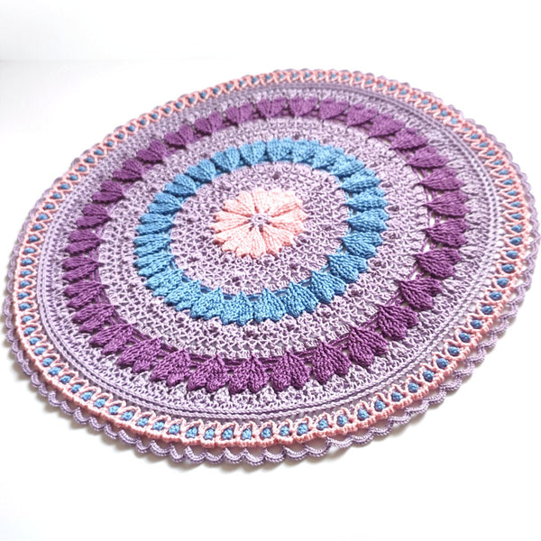 Crochet coffee table tablecloth PDF pattern